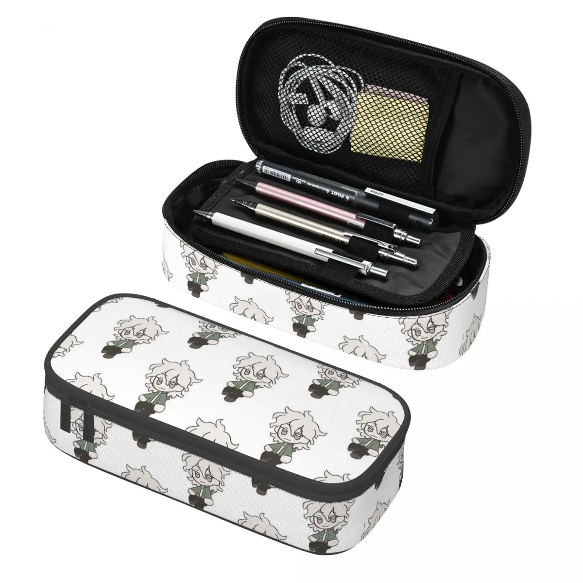 

Nagito Komaeda Anime Pencil Case Creative Danganronpa Game Pen Box Bags Girl Boy Large Storage Office Gift Pencil Box