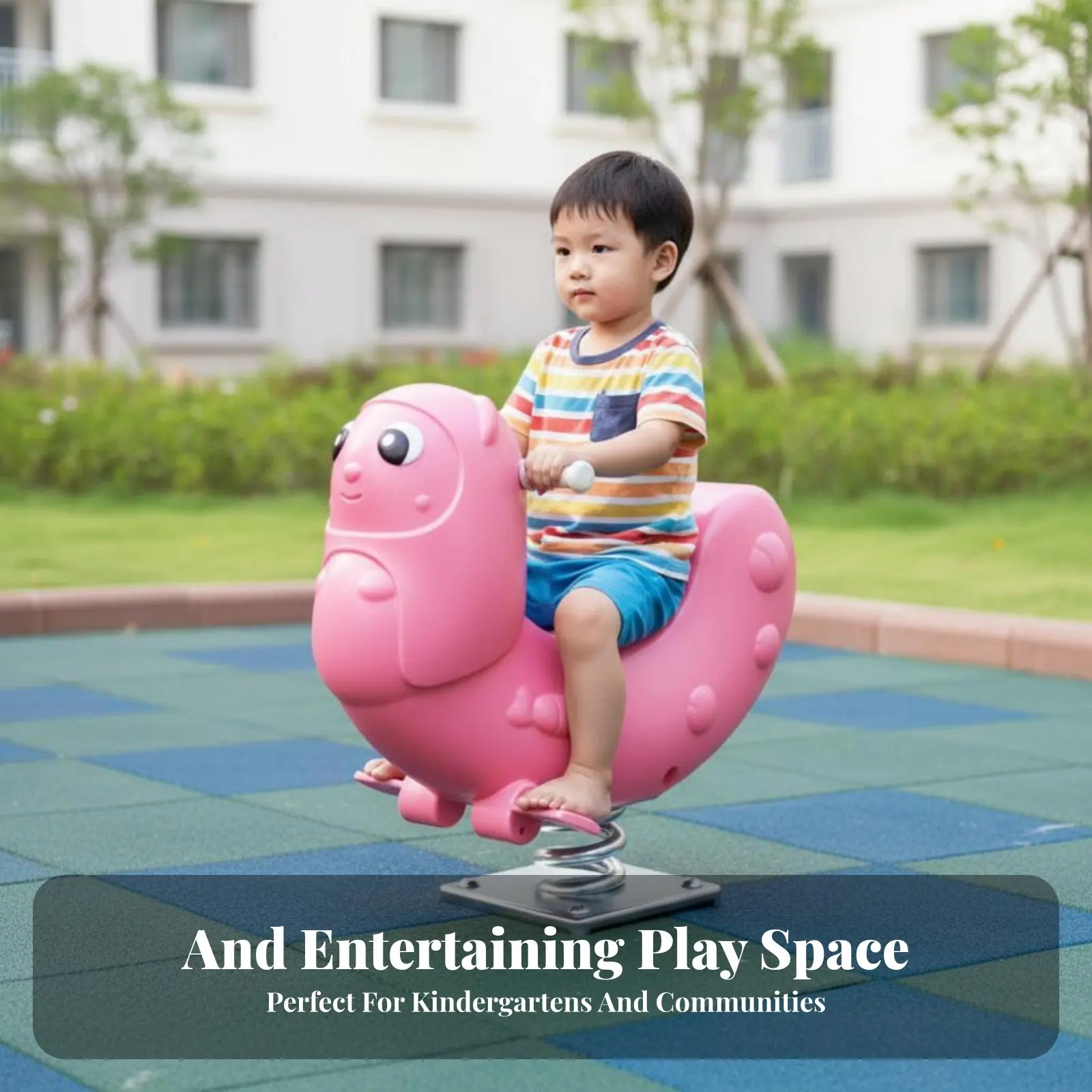 

Игрушка-каталка в форме животного с удобными ручками, пружинным механизмом, забавным дизайном и встроенными подставками для ног для малышей, для игр во дворе