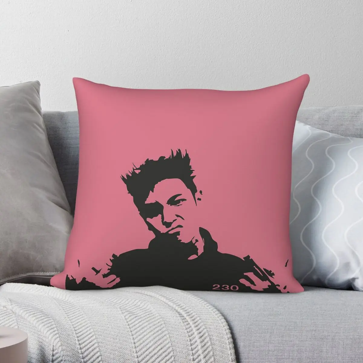 230 Choi Su-bong Square Pillowcase Polyester Linen Velvet Printed Zip Decorative Pillow Case Bed Cushion Cover
