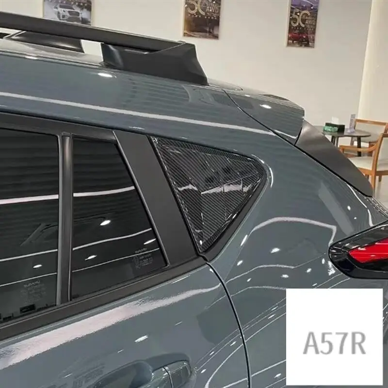 

7R-For Subaru Crosstrek 2023 2024 Car Rear Window Louver Cover Trim Accessories ABS Carbon Fiber
