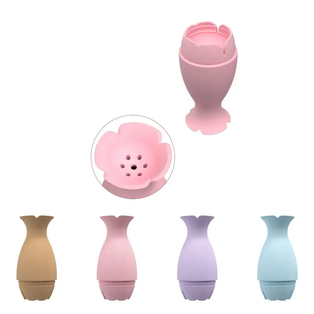 New Silicone Makeup Sponge Holder Multi-Hole Eco-Friendly Makeup Sponge Case Pink/ Blue/ Brown Beauty Eggs Storage Case Cosmetic