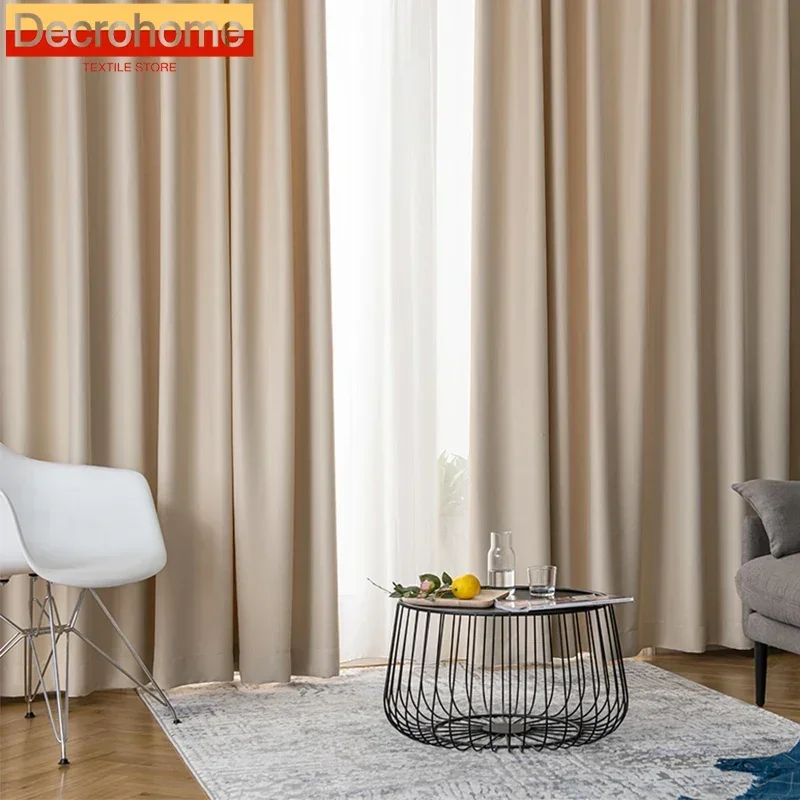 

Modern Blackout Curtains for Living Room Bedroom Long Curtain for Windows Curtains Customize Rideaux High-shading 90%