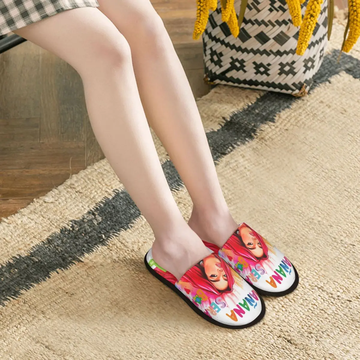 Custom Print Women Manana Sera Bonito Karol G House Slippers Cozy Warm Memory Foam Fluffy Slipper Indoor Outdoor Shoes