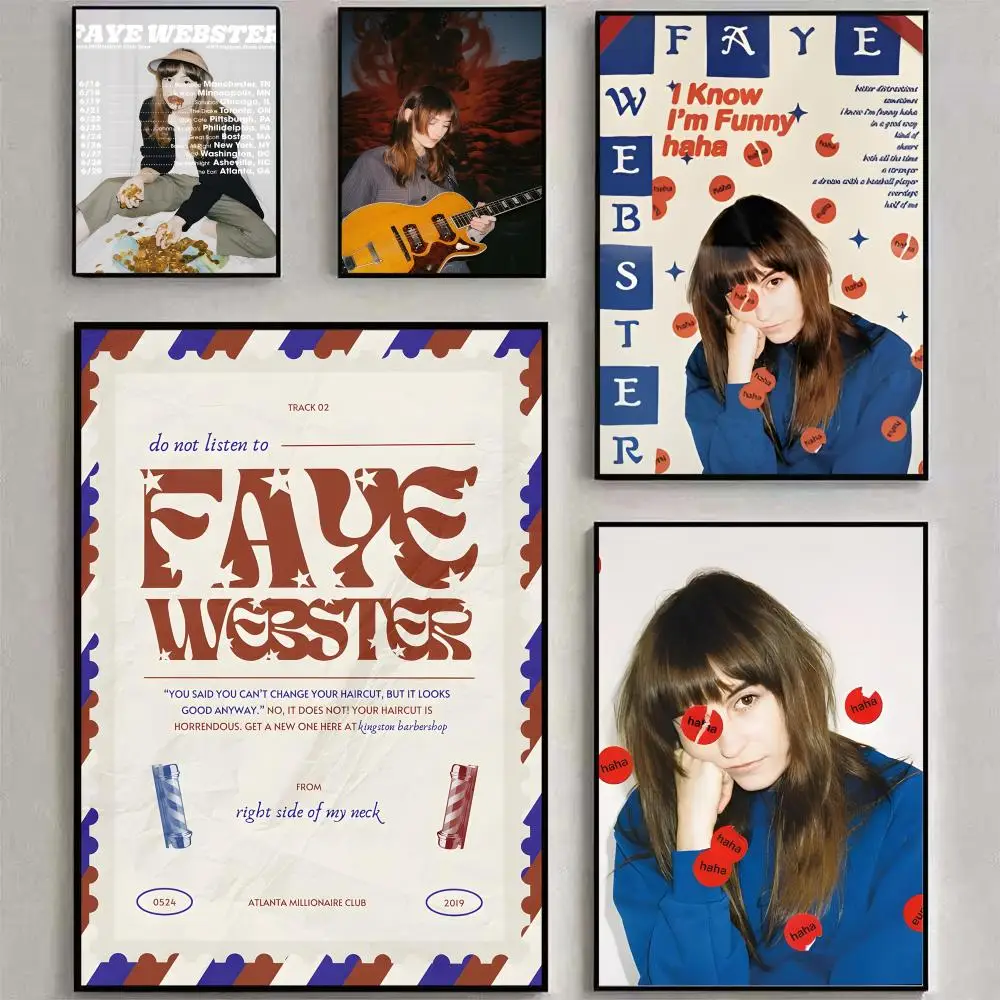 Faye webster cantor quente faye webster cartaz cartaz à prova dwaterproof água hd arte da parede decalque auto-adesivo decoração estética para casa sala de estar