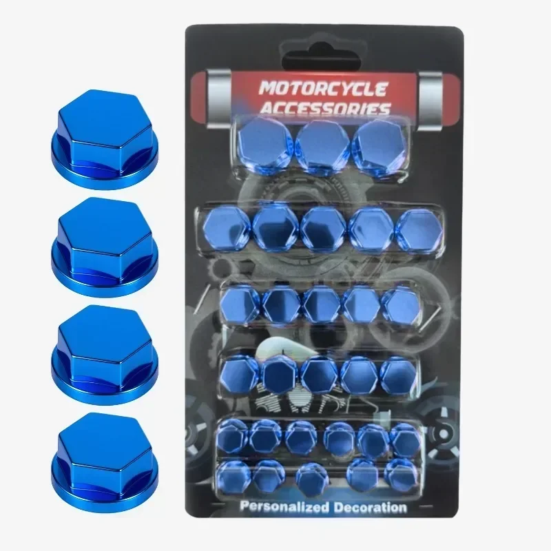 30 stücke Motorrad Modifikation Farbige Schraube Mutter Bolzen Kappen Abdeckung Dekoration Schraube Kappe Abdeckung Set Modifikation Zubehör