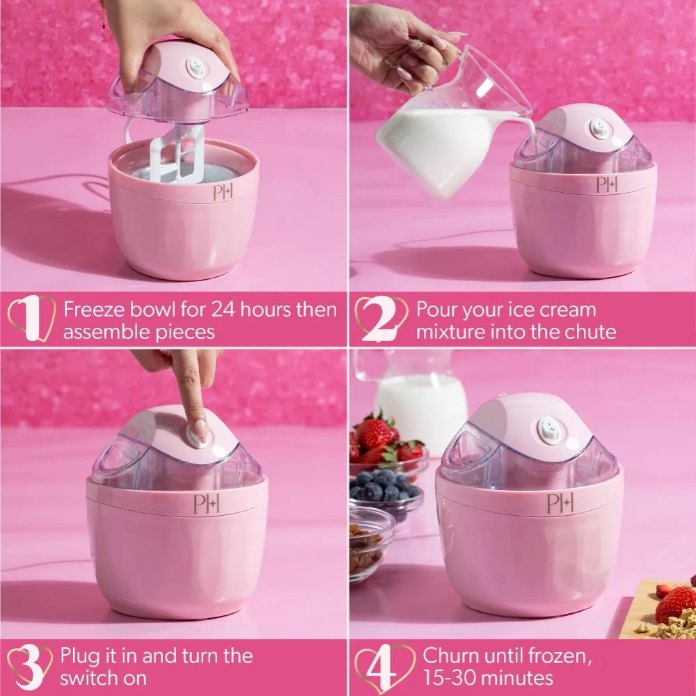 Mini maszyna do lodów różowa