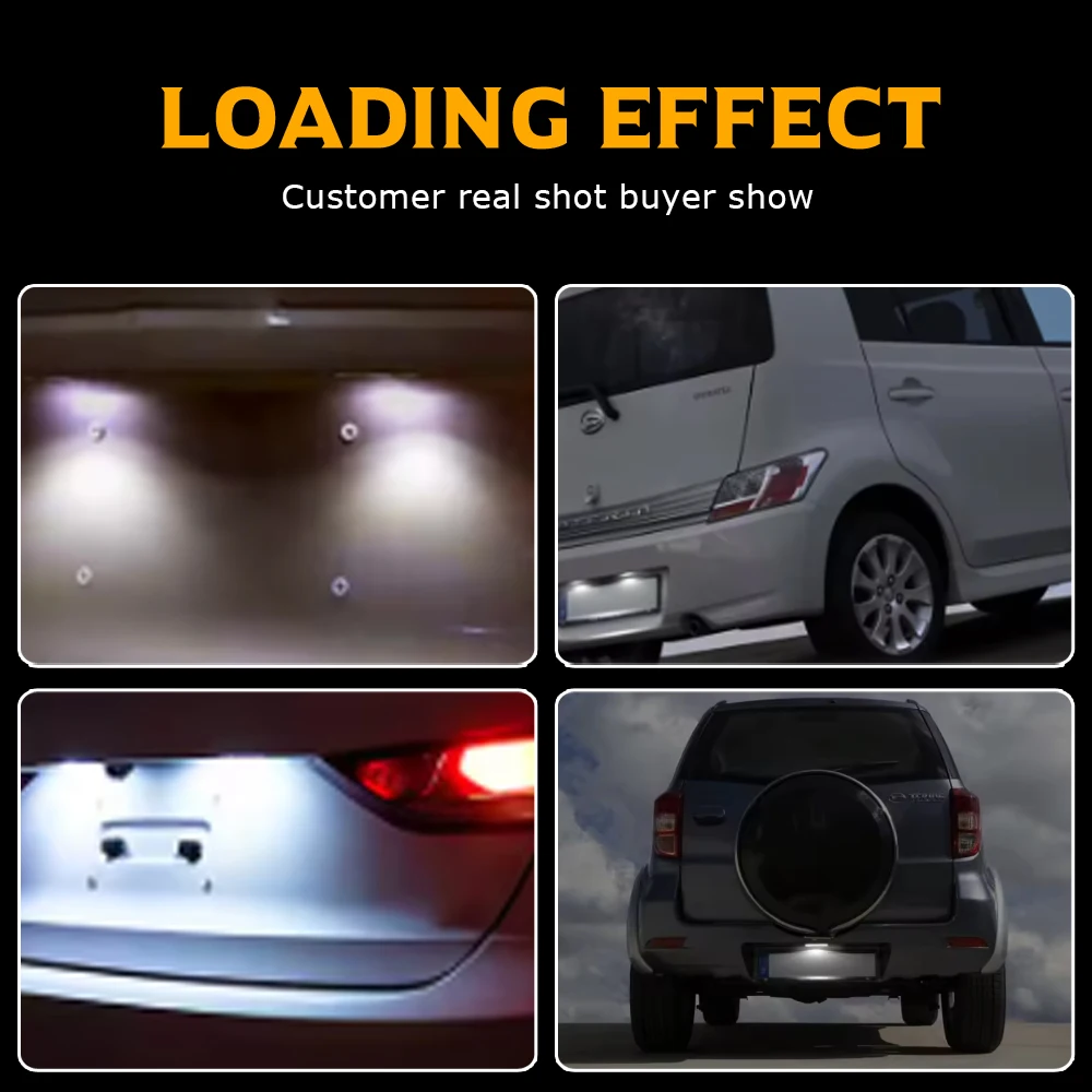 Luz LED Canbus para matrícula, 6000K, blanca, para Daihatsu Boon M600 M601 M610 Move LA100 LA110, Plug & Play, accesorios para automóvil, 2 uds.