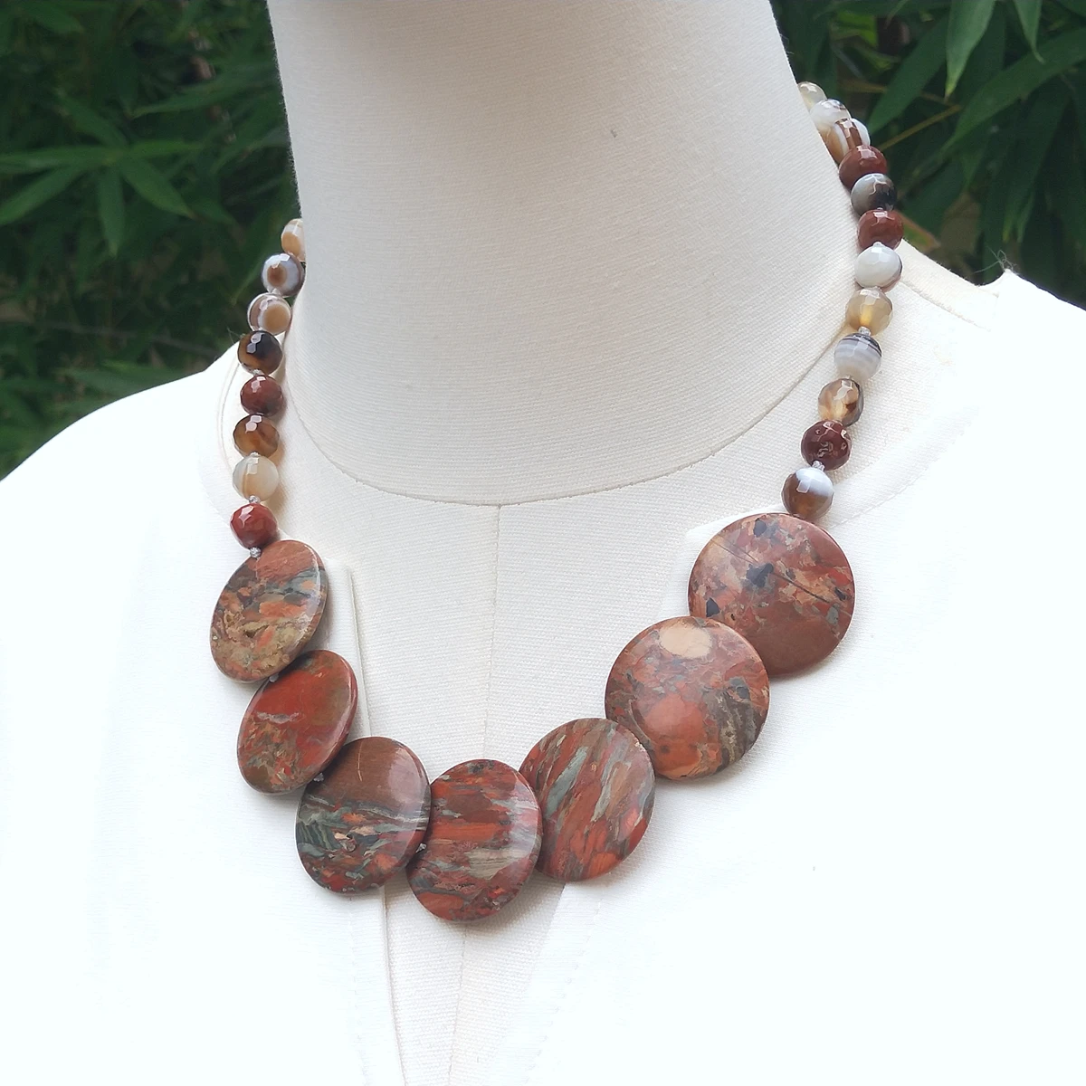 Lii Ji Real Stone Red Jasper Necklace Stock Sale Women Jewelry Gift