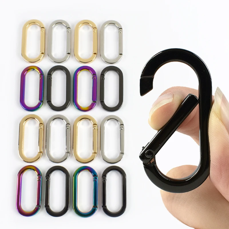 

5-20Pcs Metal Oval Spring Buckle 35mm O Ring Buckles Handbag Strap Keyring Connection Clasp Openable Snap Hook Bag Accessories
