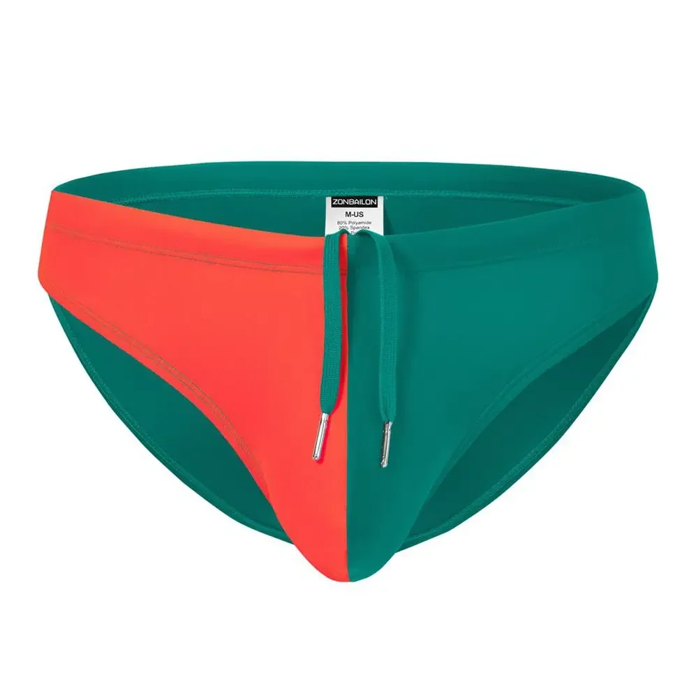 Jinshi Mens Sexy Swimming Briefs with Drawstring big pouch Comfort Fit Swimsuit