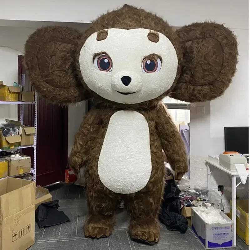 Russia Gonfiato Cheburashka Costume Bella Gonfiabile Cheburashka Mascotte Cosplay Grandi Orecchie Scimmia Costume Senza Batteria