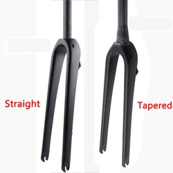 Newest 700C Gravel Road Bike UD Full Carbon Fibre Fork Cyclocross Travel Flat Disc Brake QR Front Fork hard Straight Tapered