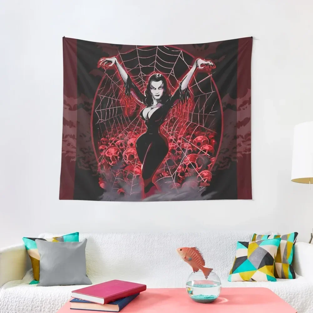 

Vampira Spider web gothic Tapestry Things To Decorate The Room Decoration For Bedroom Tapestry