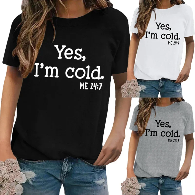 

Yes，Monogram Print Round Neck Short Sleeve T-shirt Women's Fashion Girl's T-shirt My Body My Choice Tee Tops