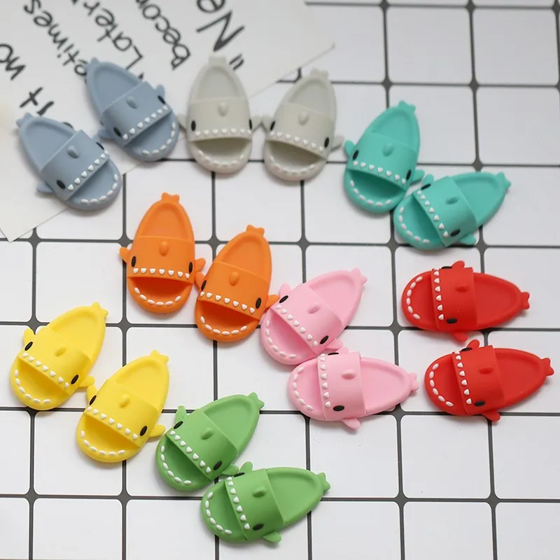 Cute Shark Slippers Doll Shoes Plastic Doll Shoes Suit for Ob11,P9,OB22, Blyth, BJD12, 1/6BJD, YOSD Doll Accessories for Girls