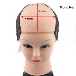 6*6 Mono Net Lace Wig Caps per fare parrucche chiusura Base frontale parrucca accessori strumenti reti per capelli invisibili parrucca in pizzo Base Cap