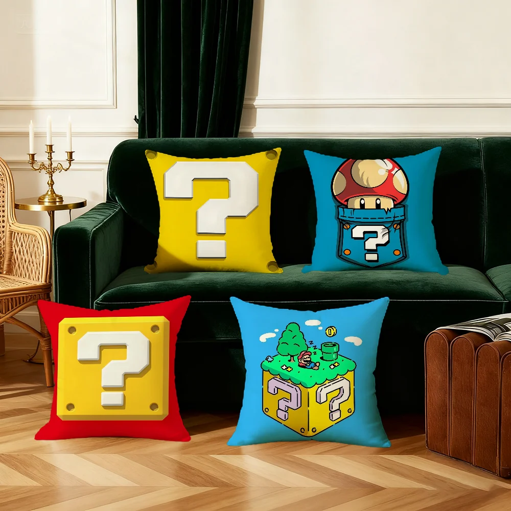 Cute Style M-M-marios-S cushion cover Bedroom Sofa Decorative home Car portable Cushion Cover With Zipper Soft pillowcase