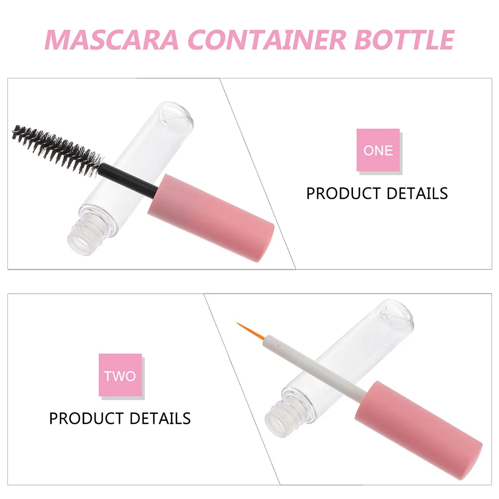 1Set Empty Mascara Tube Eyeliner Containers Reusable Sealing Leakproof Clear Compact for Women DIY Eyelash Brush Wand Lash