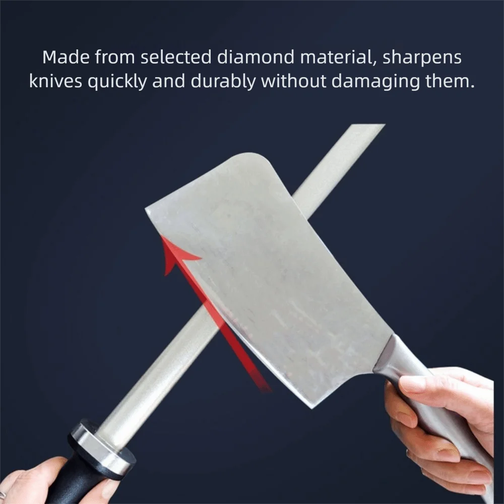 

8/10/12 Inch Kitchen Cutter Sharpener ABS Handle with Hanging Hole Cutter Sharpening Rod Quickly Sharpening Flat Design