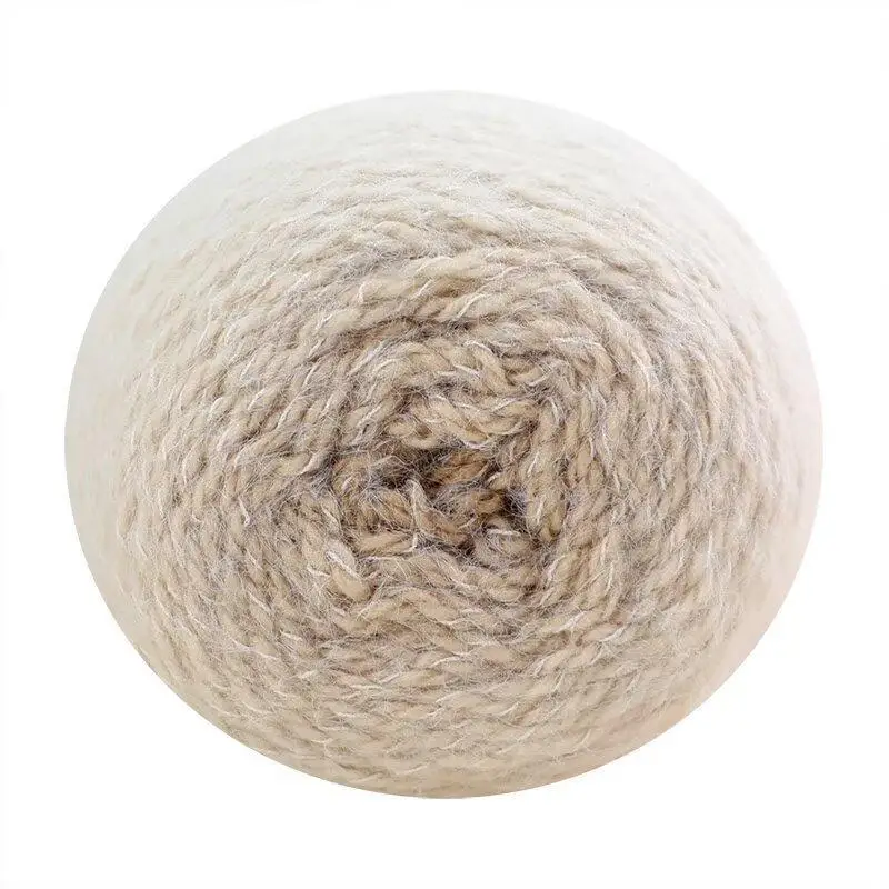 Handgefertigtes Häkelgarn aus Wolle, 200 g, mit Farbverlauf, weich und strapazierfähig, zum Stricken für Heimwerkerprojekte, zum Herstellen von Pullovern und Mützen. – Detail 5