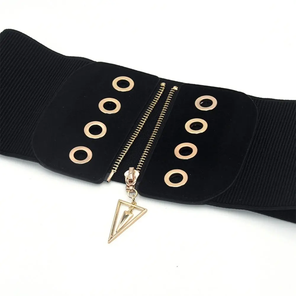 Fashion Wide Elastic Corset Belt Black Plus Size Dress Waistband Elastic Waist Wide Belts for Skirt Dress Coat