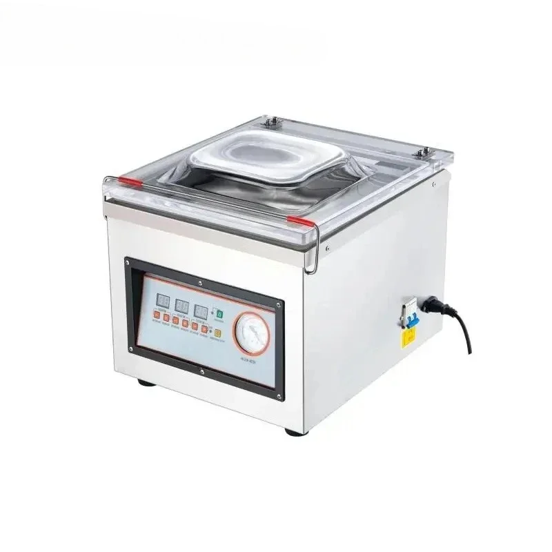 

DZ-260C Chamber Vacuum Sealer 320W Vacuum Packing Machine With 12.6" Sealing Length For Foods Meats Applied In Kitchen