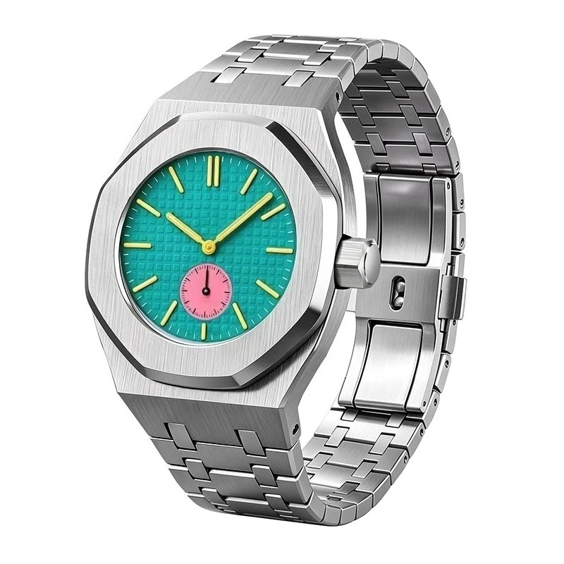 Caixa de metal em alumínio + pulseira de aço inoxidável, acessório para transformar um relógio de bolso em um relógio de pulso, para o modelo Royal Pop.
