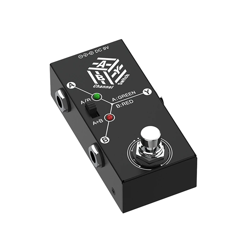 ABY Switch Guitar Pedal - Mini Selector Metal Casing Anti-Slip Compact Design For Efficient Signal Transmission