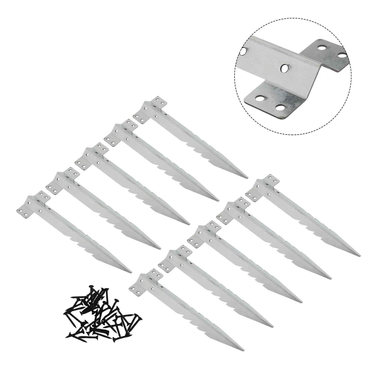 Railway Sleeper  Brackets  10 Packs  For Garden Raised Beds & Pathway Fence Pillar Repair Bracket Heavy-duty Sleeper Stakes