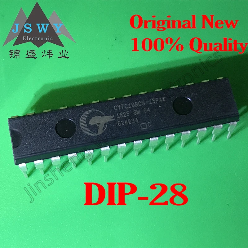 3 pcs Electronics CY7C199CN-15PXC CY7C199CN Direct Plug DIP-28 Flash Memory IC chip 100% brand new and original Free shipping