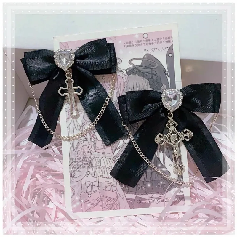 

Japanese Kawaii Girl Mini Edge Clip Exquisite Cute Chain Double Ponytail Cute Girl Butterfly Hair Clip Korean Hair Accessories