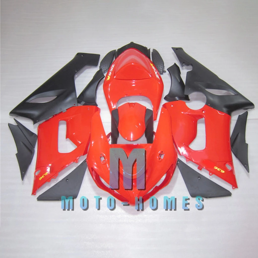 Free Custom Fairing Kits for Kawasaki Ninja ZX6R 05 06 ZX-6R 2005 2006 100% Injection Street Racing Body Repair Rebuild Bike Red