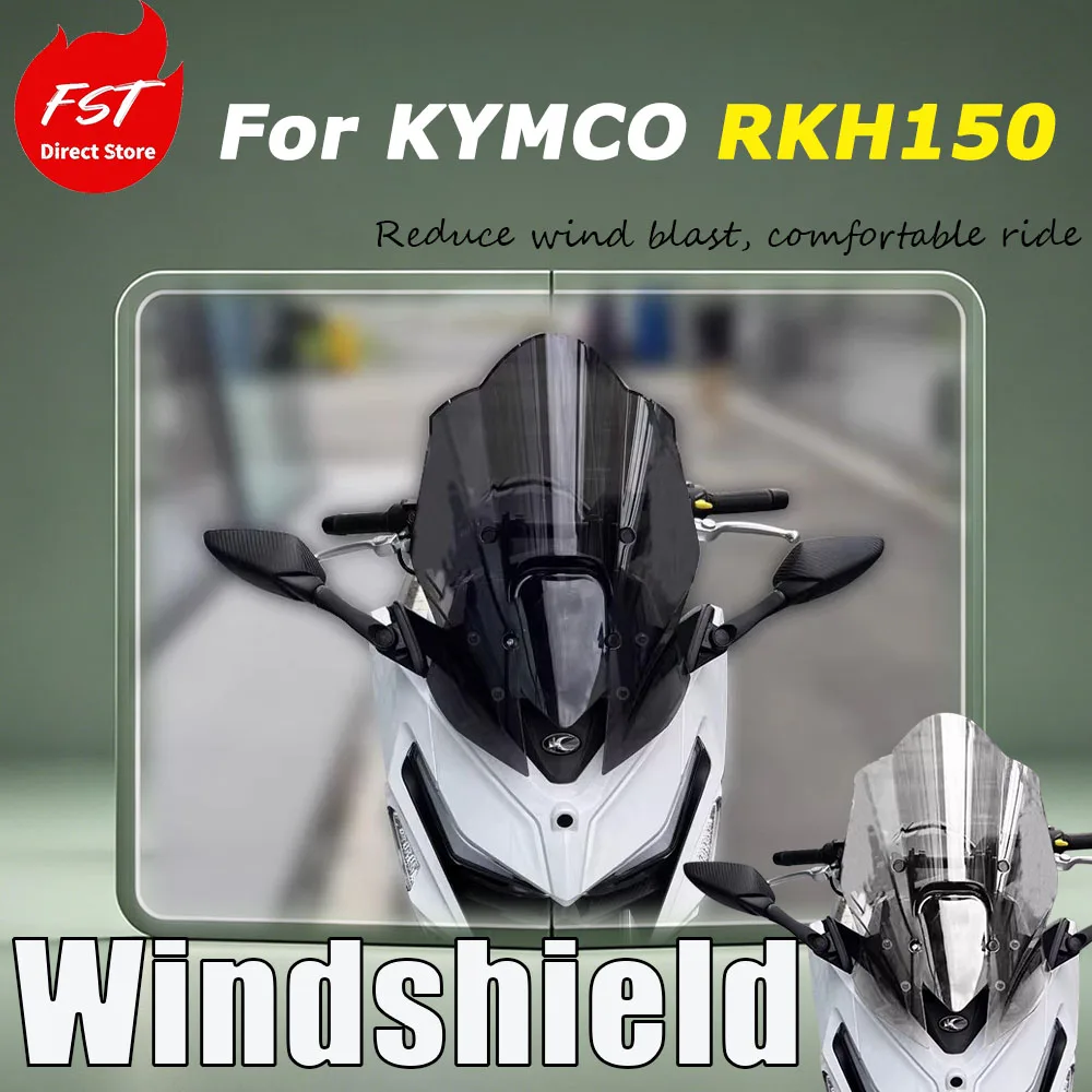 For KYMCO RKH150 Replace the accessory windshield deflector to move it forward and raise the windshield.