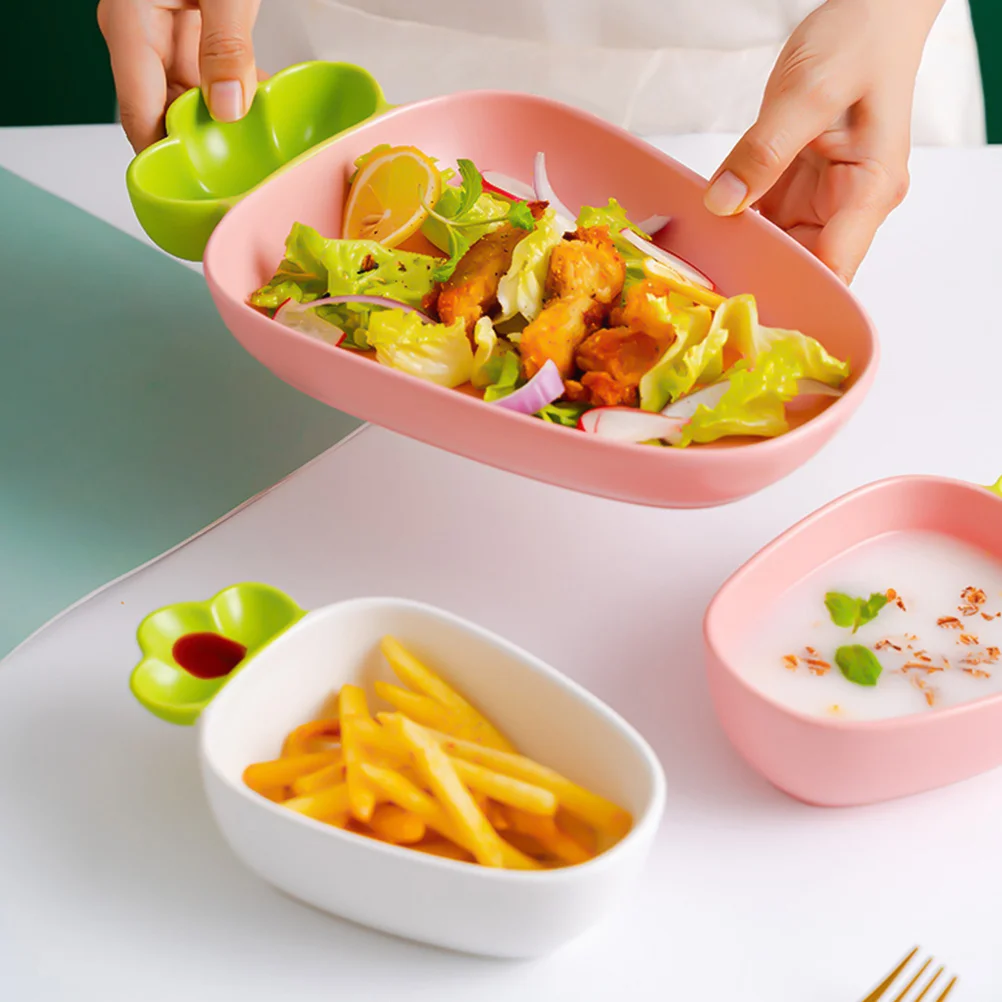 

Adorable Carrot Shaped Bowl Multi-purpose Fruit Kitchen Tableware Ceramic Bowls