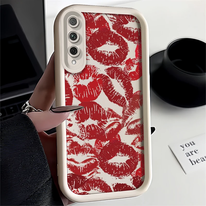 Cute INS Korean Pink Love Heart Phone Case for Huawei Honor X9 X30 50 Pro 90 20 Magic 5 Pro 9X 8X Y7A Y9S Shockproof Soft Cover