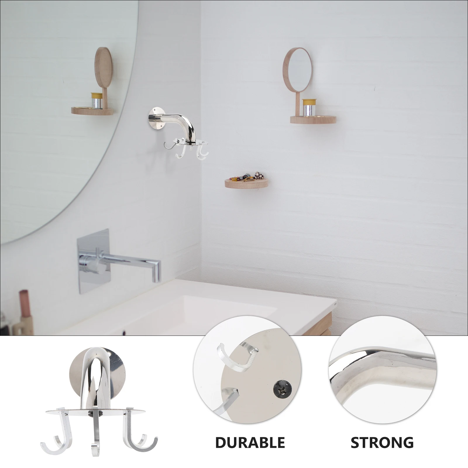 

Настенная вешалка без сверления, поворотный крючок, бесследное хранилище, многофункциональная компактная вращающаяся полка