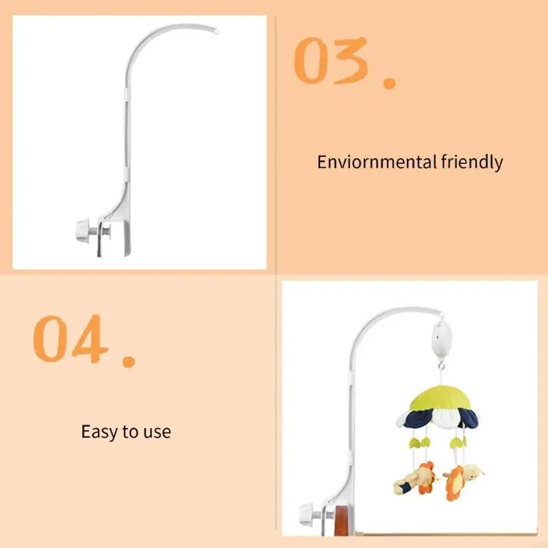 حامل سرير الطفل المحمول لمرفق سرير الطفل عربة سرير الطفل الديكورات الموسيقية سرير المحمول الإطار الذراع قوس A2UB #2