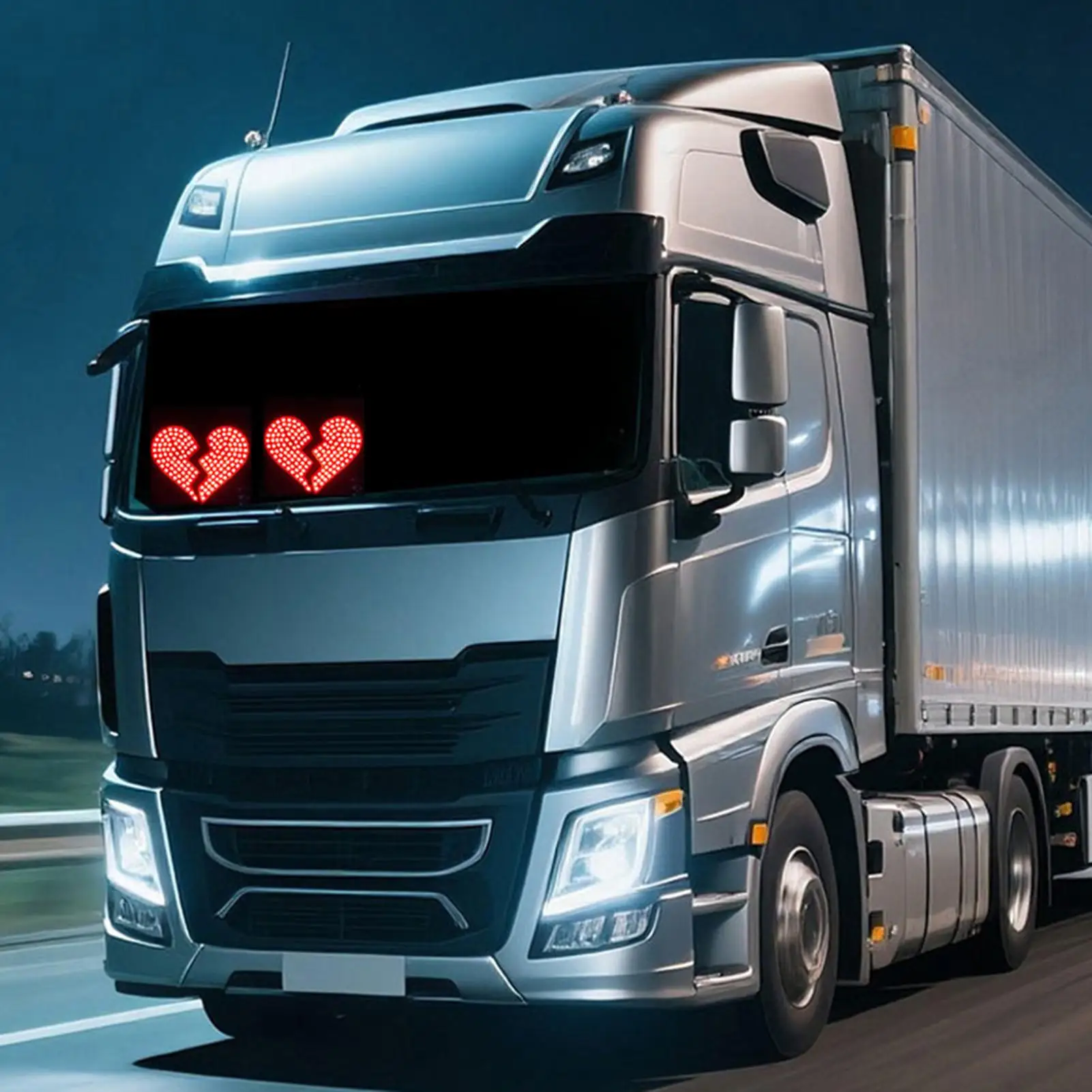 Car Back Window Light Love Heart Shape Vehicle Decoration Car Interior Atmosphere Lights for SUV RV Sedan Truck Minivan Van