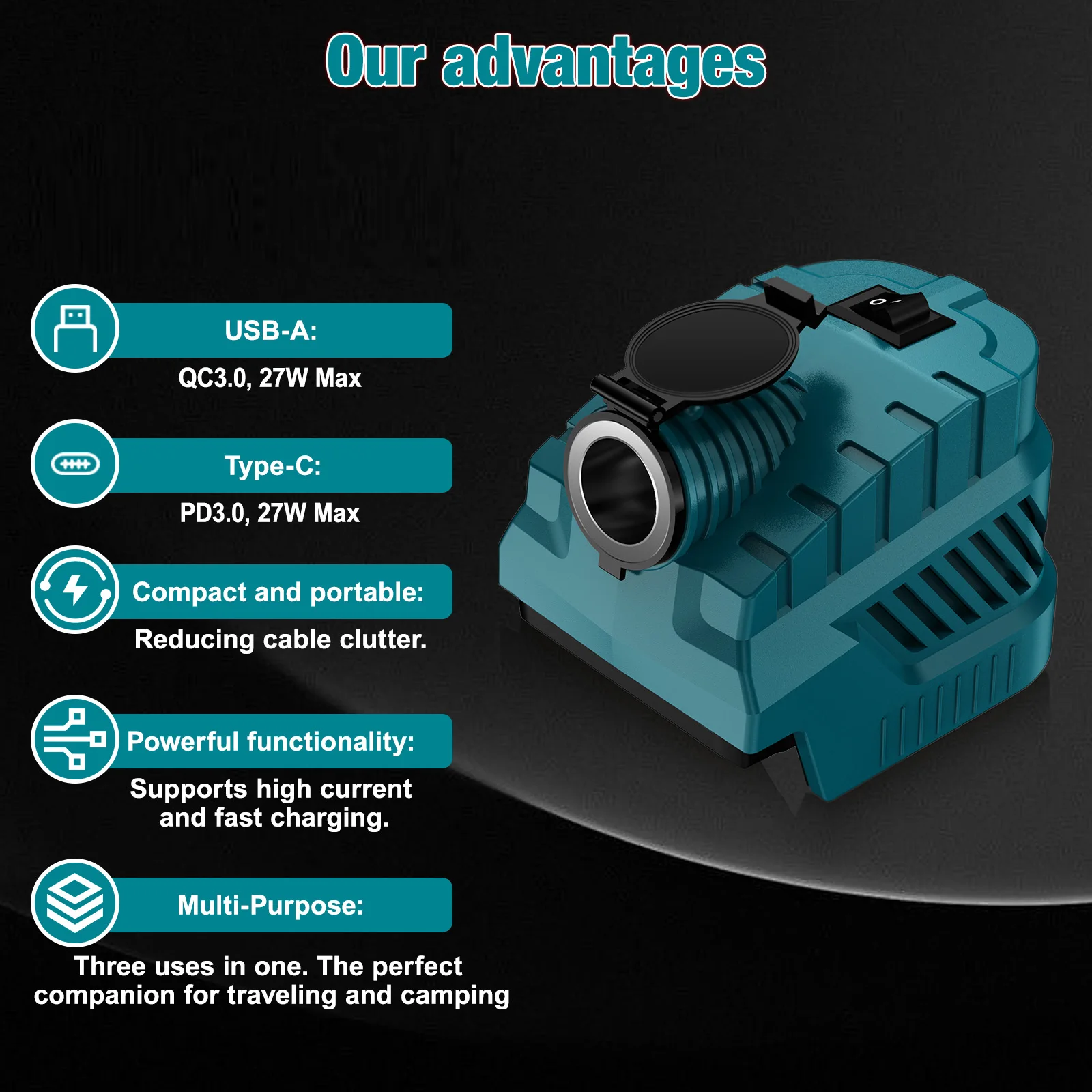 15-21V Batterij Converter Adapter Oplader Usb-poort Voor BL1850 BL1860B BL1840B Voor BL1830 BL182 BL1815 Batterij snel Opladen