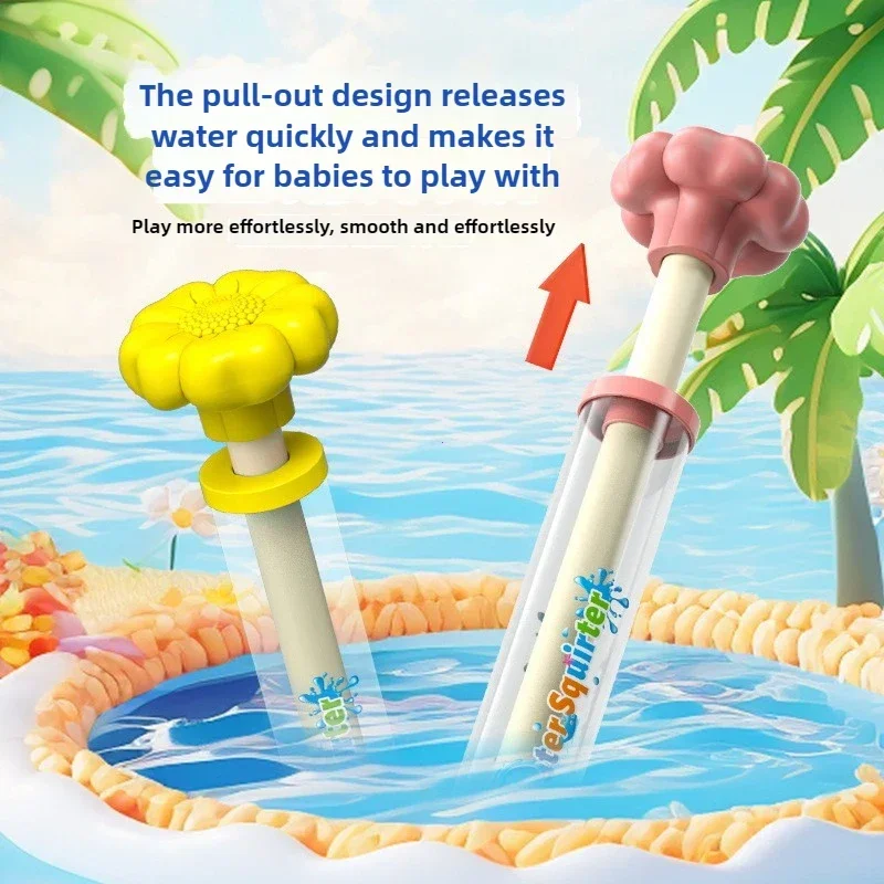 Spray Water Pull-Back Water Gun Outdoor Splash Games for Pool Lawn Activities Kids Summer Interactive Water Spray Pool Toys Gift