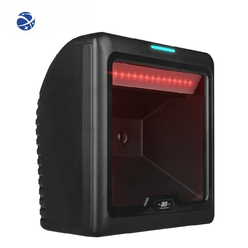 Omnidirectional USB Barcode Scanner, Desktop Scanners 1D, QR Bar Code Reader para Caixa, Livraria, Supermercado, 2D