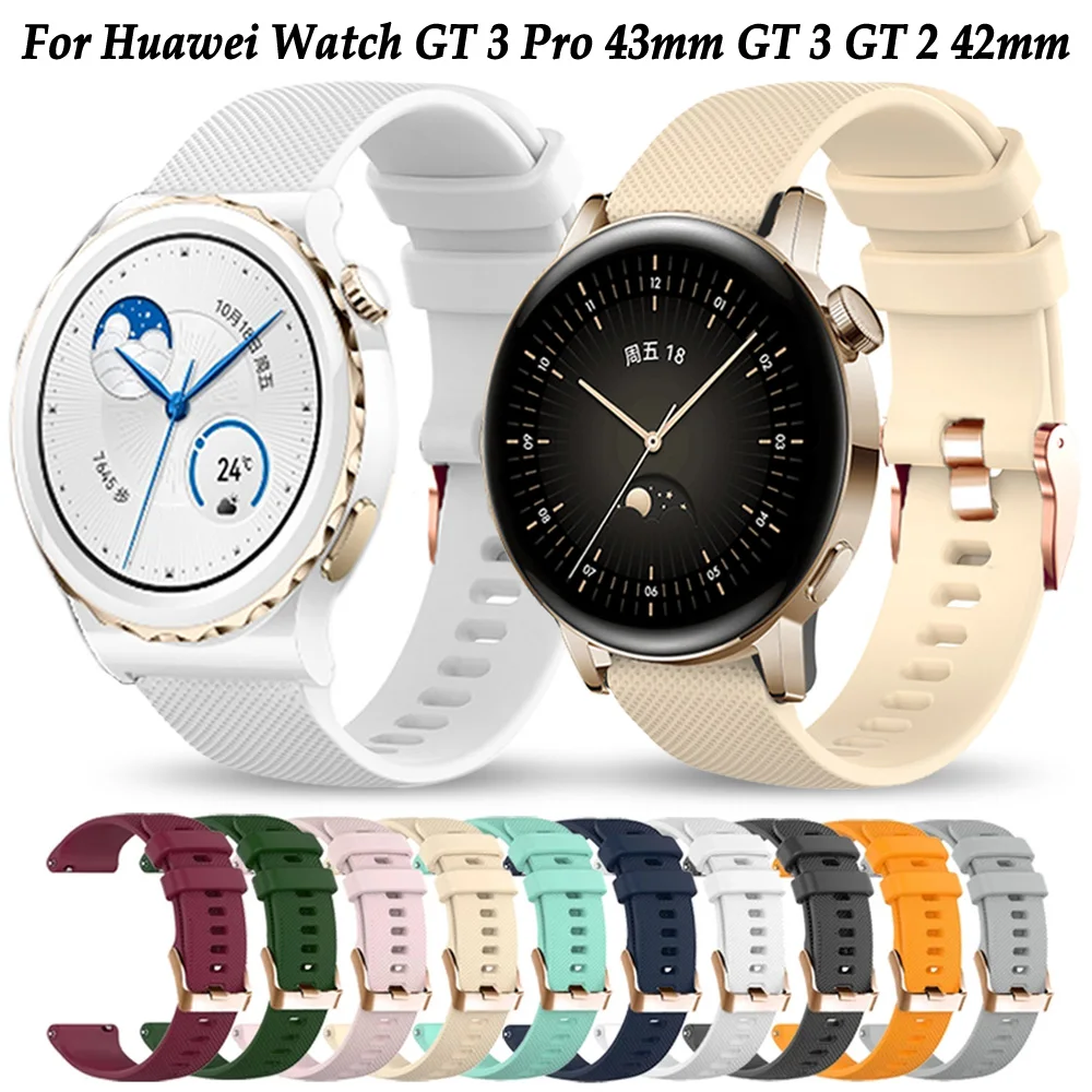 20mm Ladies' Watch Strap Watchband For Huawei Watch GT3 GT2 42mm GT3 Pro 43mm Women Girl Ms Wrist Strap Bracelet Smartwatch Band