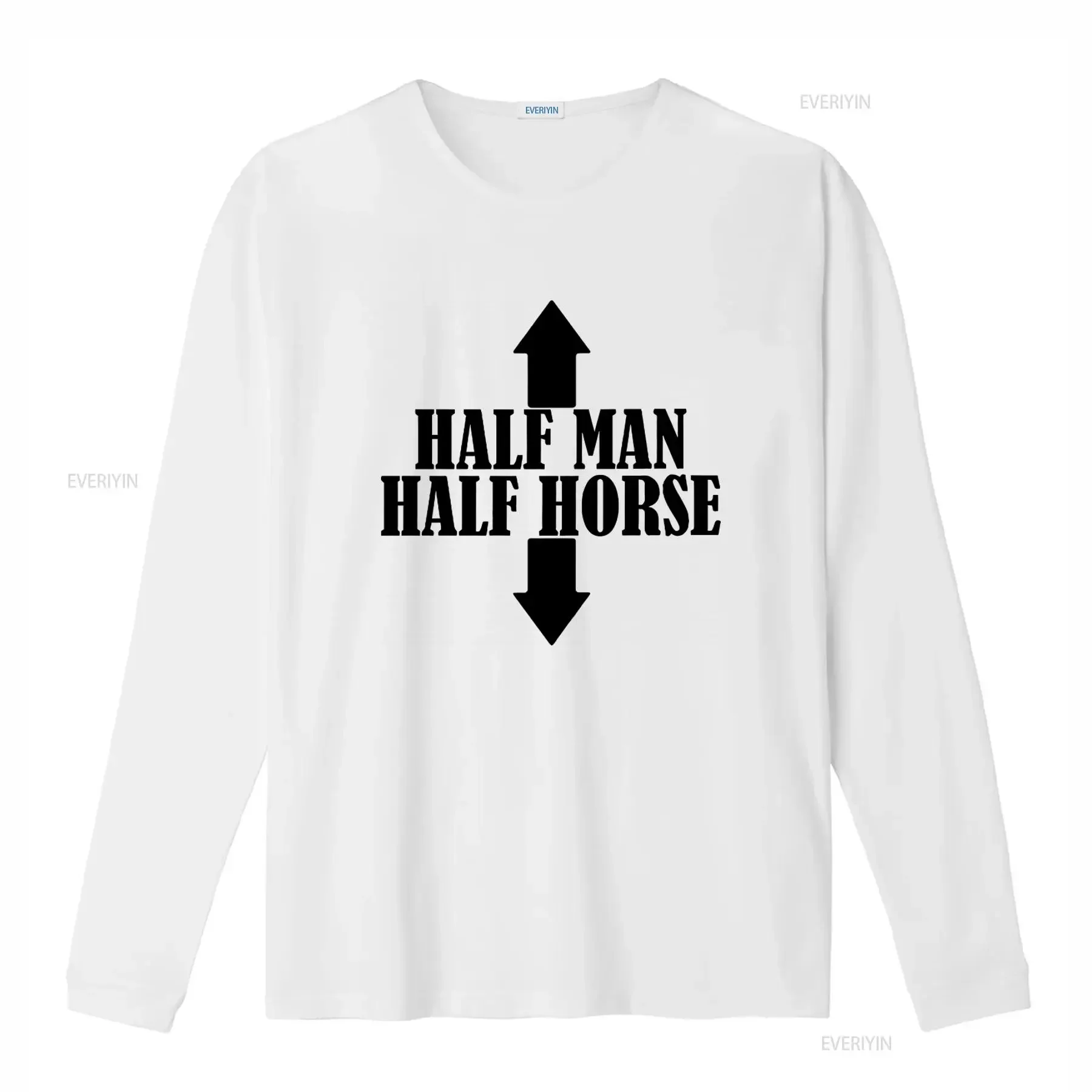Half Man Horse Funny Sexual Print T shirt for Fashion Casual vintage Washed Stretched graphic Top For Everyday Wear fashion