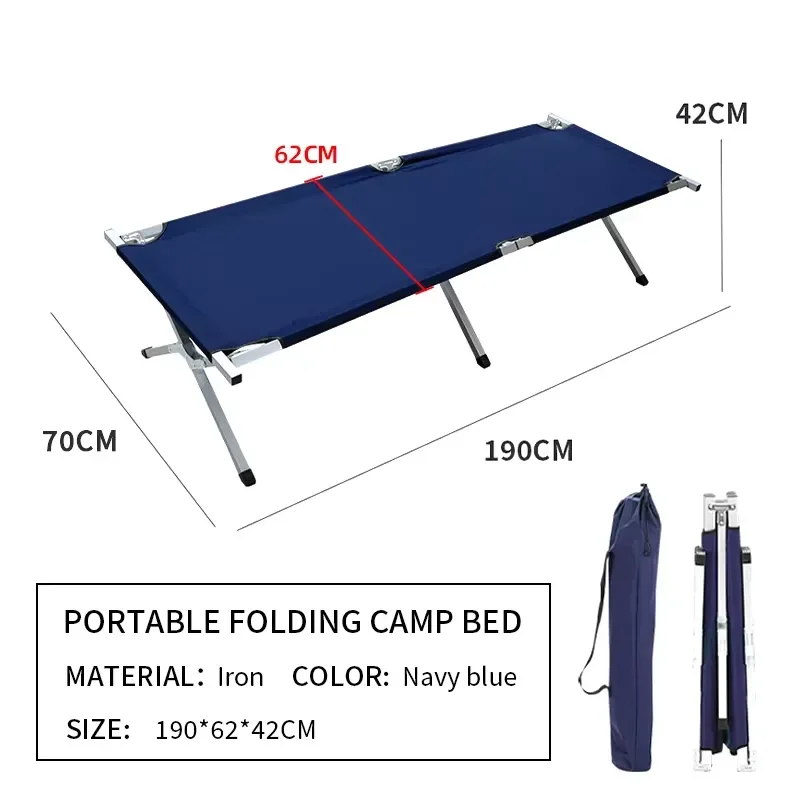 for Factory Direct Sale Portable Durable Outdoor Folding Bed Lightweight Emergency Rescue Single-person Camping Equipment Cot