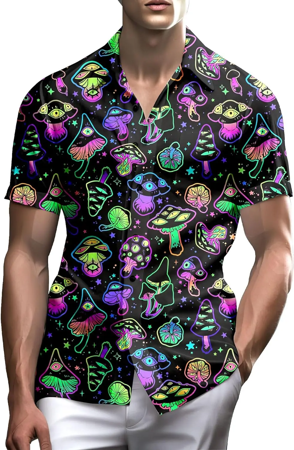 

Neon Shirts for Men Button Up Shirts,Mens Neon Shirt Hawaiian Shirt for Men,Mens Beach Shirts Neon Clothes