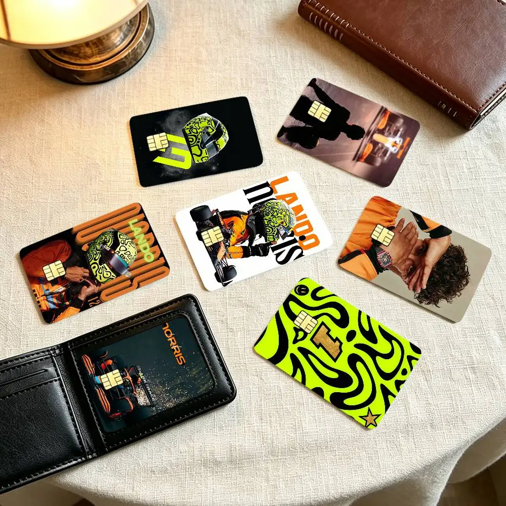 Ace driver Lando Norris Custom Enamel  Credit Card HD Stickers Small Chip Waterproof Sticker Game Card Decal Gift