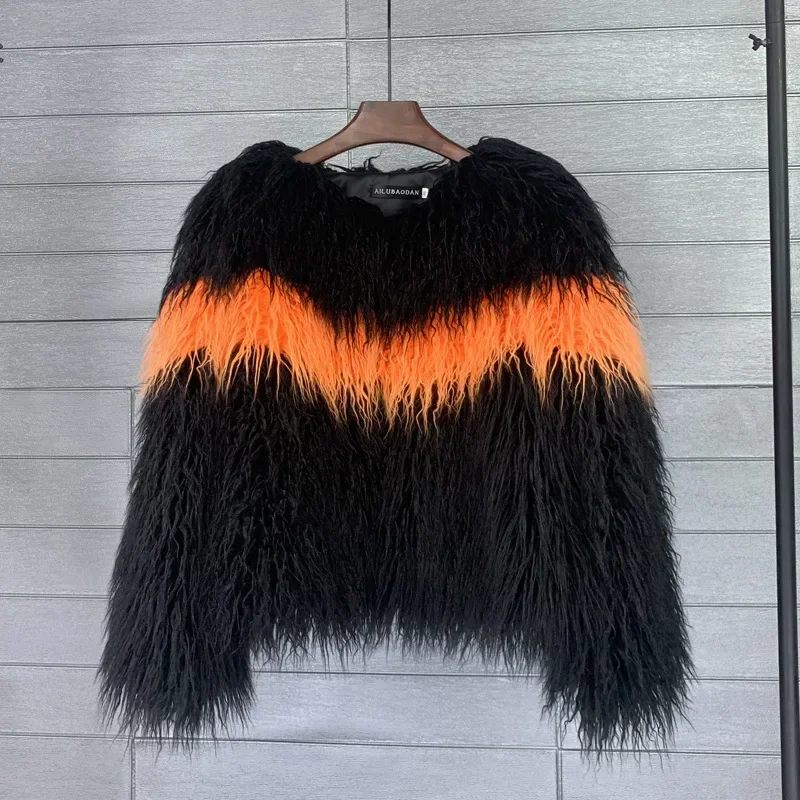 Women Faux Fur Coat Covered Button Autumn Winter Jackets Outwear Long Sleeve Coats Loose Casual Thick Warm Fur High Street