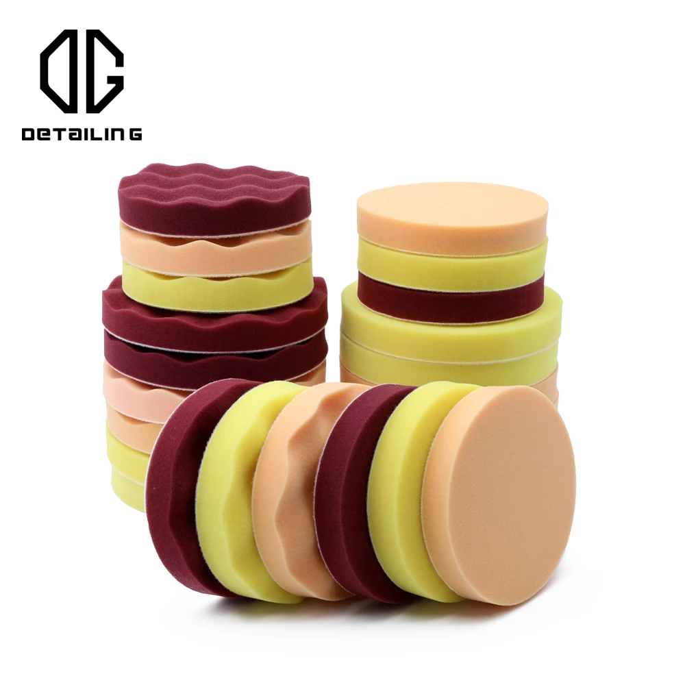 DETAILING 5/6 Inch Polishing Buffing Pads 130mm 150mm Foam Cutting Finishing Sponge Pad Kit  for DA/RO Car Buffer Polisher