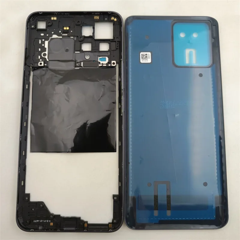 For Oppo Realme 8 4G 5G RMX3085 RMX3241 Middle Frame Housing Bezel +Battery Cover Rear Door Housing Back Case Replace