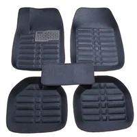 Alfombrillas universales de cuero PU para coche, duraderas, antideslizantes, estilo Interior, accesorios para Interior de coche, 5 uds.